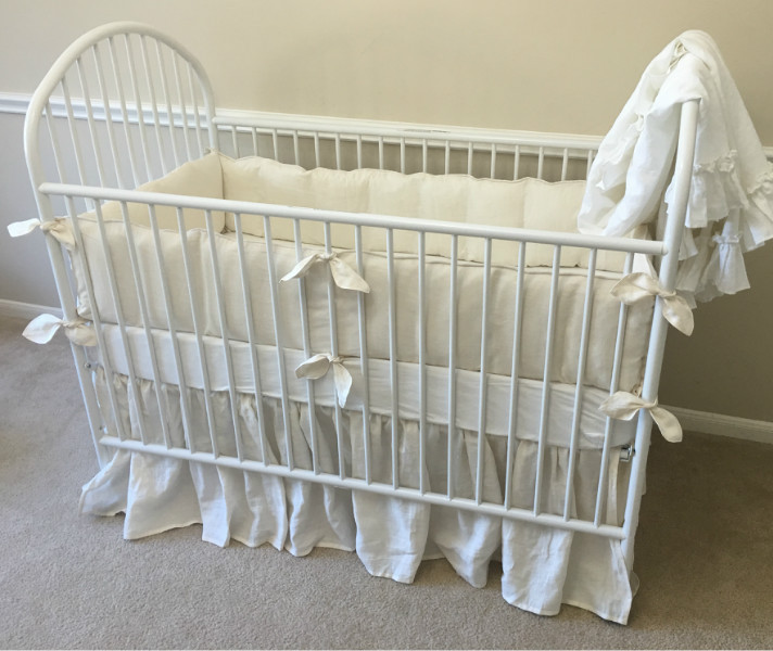 cream baby crib