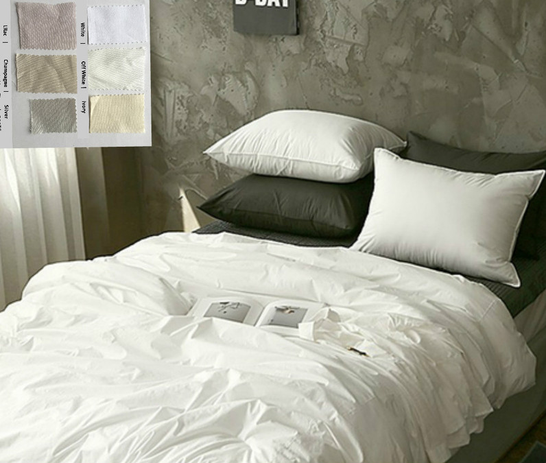 Pima Cotton Duvet Cover Available In White Off White Ivory Lilac