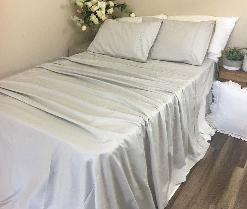 Silver Grey Bed Sheets set, Pima Cotton – Minimalistic But Still Cosy