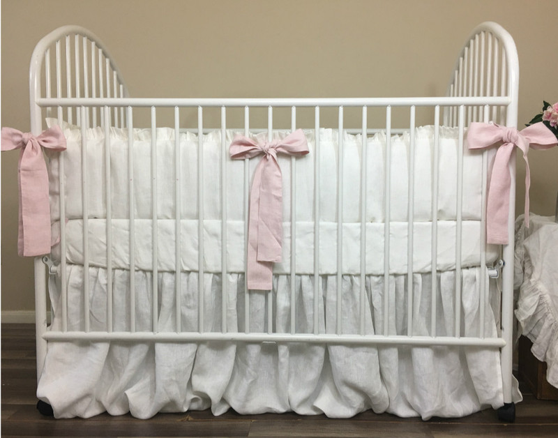 blush pink baby bedding