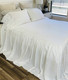 White Bedspread, Linen Bed Cover | Handcrafted by Superior ...
