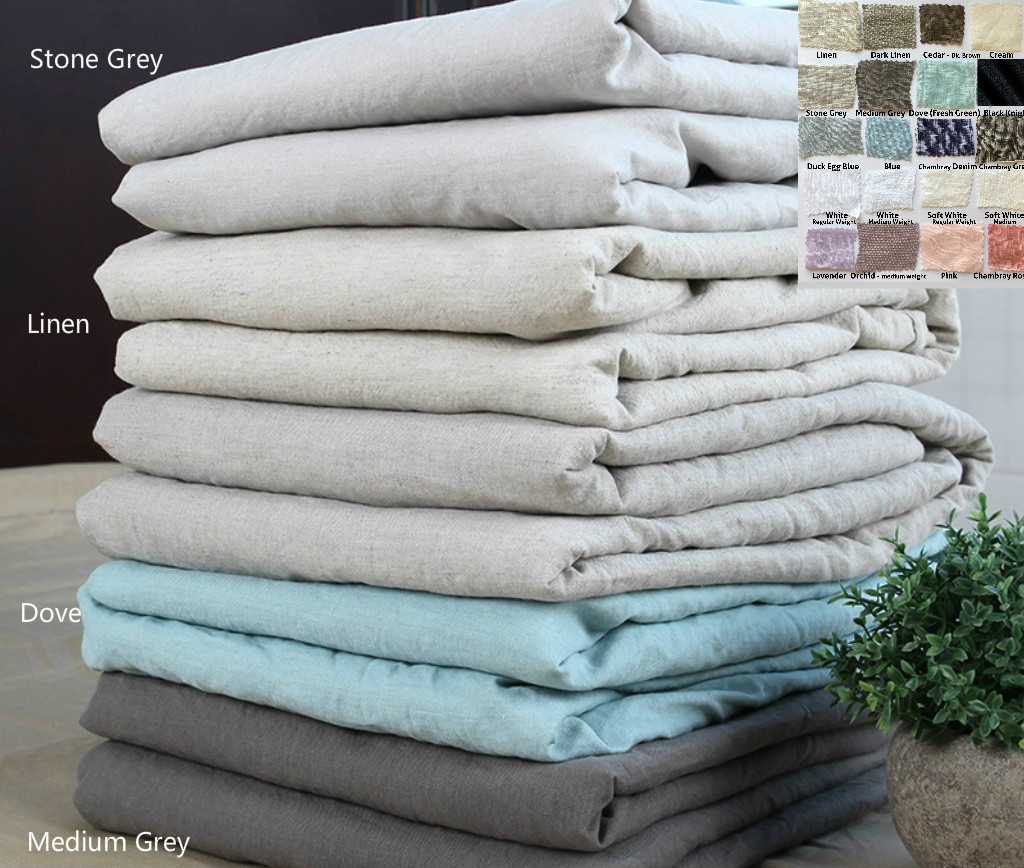 Bi-Chome Linen Bed Sheets  Handcrafted by Superior Custom Linens