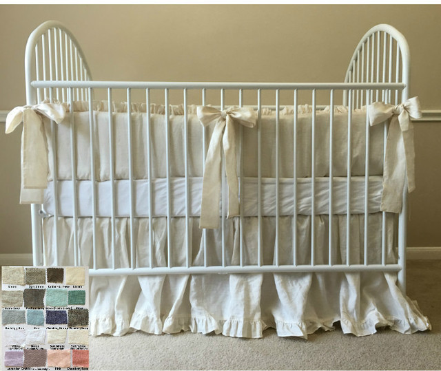baby blue crib skirt