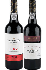 Soneto Porto, DOC Porto - 3 bottles each: LBV 2018 AND Reserva Especial|13836