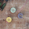 Shigaraki Ware Button Magnet - Cohana - Yellow