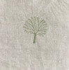 'Partridge Tree' Stamped on Natural Linen