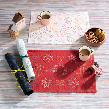 Olympus Sashiko Kit Animals Placemat SK347