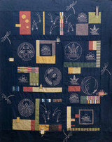 Sashiko Nature Quilt Kit blue