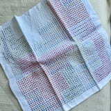 "Block" Sashiko Sampler White H-1116