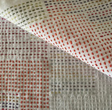 Sashiko sampler (hana-fukin) "Block" White H-1116