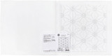 Hana Fukin 'Rokkakukamon', White, H-1138. You'll need approx 20m (1 skein of 20m/skein Sashiko threads) to complete this hana-fukin sashiko sampler. This sampler is suitable for beginners.
