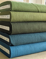 Azumino-momen Piece Dyed Fabric Moss Green AD-13