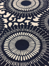 Indigo cotton katazome, chrysanthemums KONNI-1