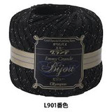 Crochet Thread Bijou Lamé Black EGB-L901