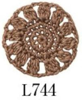 Crochet Thread Bijou Lamé Taupe EGB-L744