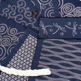 Turtle Shells - Navy, pre-stencilled fabric for sashiko - BBSP6-TS2008