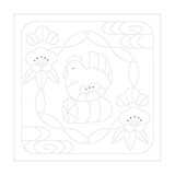 Sashiko Sampler Rooster and Shochiku Meizumi H-1027