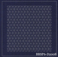 Daisy (Hinagiku) - Navy - Pre-Stencilled Fabric for Sashiko-BBSP6-D2008 Daisy (Hinagiku) - Navy - Pre-Stencilled Fabric for Sashiko-BBSP6-D2008