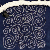 Nautilus - Pre-Stencilled Fabric for Sashiko Nautilus - Pre-Stencilled Fabric for Sashiko