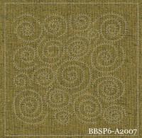 Nautilus - Gold, pre-stencilled fabric for sashiko - BBSP6-N2007 Nautilus - Gold, pre-stencilled fabric for sashiko - BBSP6-N2007