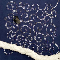 example of stitched Karakusa on Navy 2008 example of stitched Karakusa on Navy 2008