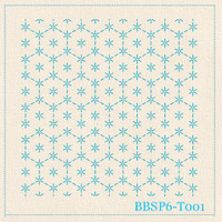 Turtle Shells Connected - Ecru, pre-stencilled fabric for sashiko - BBSP6-T001 Turtle Shells Connected - Ecru, pre-stencilled fabric for sashiko - BBSP6-T001
