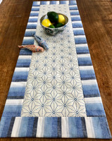 Asanoha (Hemp Leaf) Sashiko Table Runner Kit - Blue Stripe- SKT-2 Asanoha (Hemp Leaf) Sashiko Table Runner Kit - Blue Stripe- SKT-2