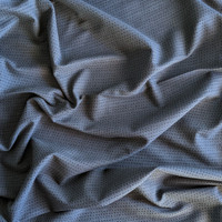 Sashiko Stitched Cotton Fabric - Navy