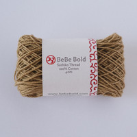 BeBe Bold Naturally Dyed Sashiko Thread - 40m - Fawn