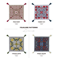 Folklore Patterns Cross Stitch Kit - Rose Frame Folklore Patterns Cross Stitch Kit - Rose Frame