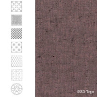 Sashiko Panel - Seven Patterns Reddish Grey: SSSD-T2511