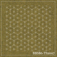 Turtle Shells - Gold, pre-stencilled fabric for sashiko - BBSP6-TS2007 Turtle Shells - Gold, pre-stencilled fabric for sashiko - BBSP6-TS2007