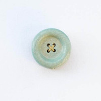 Shigaraki Ware Button Magnet - Cohana - Green