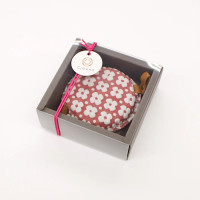 Tape Measure with Yuzen Leather Cover - Cohana - Pink