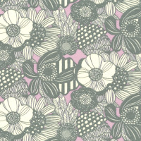 Kobayashi Fabric - Flowers - Lilac