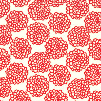 Kobayashi Fabric - Dahlias - Red