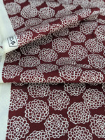 Kobayashi Fabric - Dahlias - Wine
