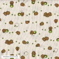 Cotton floral kiwi fruit print fabric Cotton floral kiwi fruit print fabric