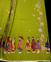 Cotton 'Geisha' fabric , Gold (KTS2479H)