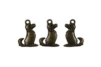3 Dogs Metal Zip-Pulls FK49-AG