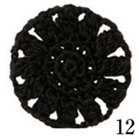 Crochet Thread Cotton Cuore Black CC-12