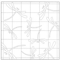 Sashiko Sampler Sashiko Sampler Dragonflies H-240 Sashiko Sampler Sashiko Sampler Dragonflies H-240