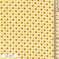 Printed Cotton Fabric Soleil Circle Lemon Blossom F-4317