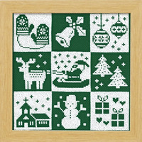 Green Festive Christmas Cross-stitch X-103 Green Festive Christmas Cross-stitch X-103