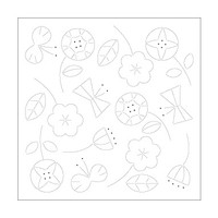 Sashiko Sampler Happy Flowers & Butterflies H-1028