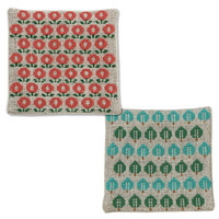 Kogin Kit 2 Coasters Red/Blue KK-60