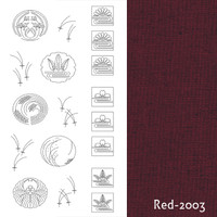 BeBe Bold Sashiko Panel #3 Red BBSP3-2003 100% Cotton Tsumugi - Stencil washes off