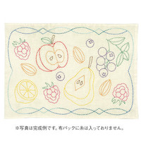 Sashiko Fruits of Europe Placemat Off White L-6001