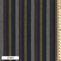 Woven Striped Cotton Thick Multi Purple/Mustard 2730C