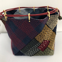 Reversible Boro Box Bag Open Reversible Boro Box Bag Open